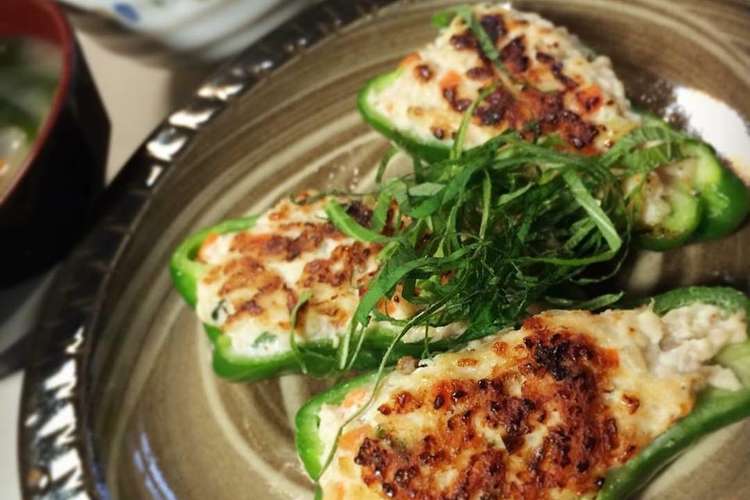 鶏肉とポン酢でさっぱり ピーマンの肉詰め レシピ 作り方 By とうほうキッチン クックパッド