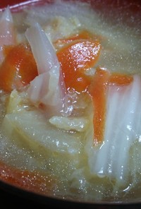豚の角煮の湯で汁スープ