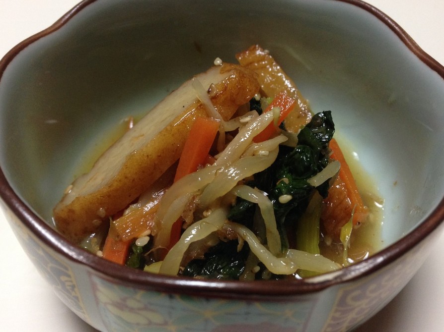簡単！給食の味！小松菜と薩摩揚げの炒め煮の画像