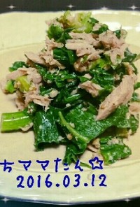 ツナとおいしい菜のぽん酢和え๑´ڡ`๑