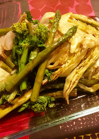 素焼き☆春の緑野菜でバルサミコ・マリネ