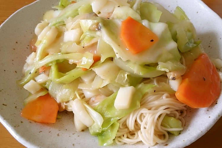 ズボラ飯 シーフードのあんかけそうめん レシピ 作り方 By 聖 ジャムおじさん クックパッド