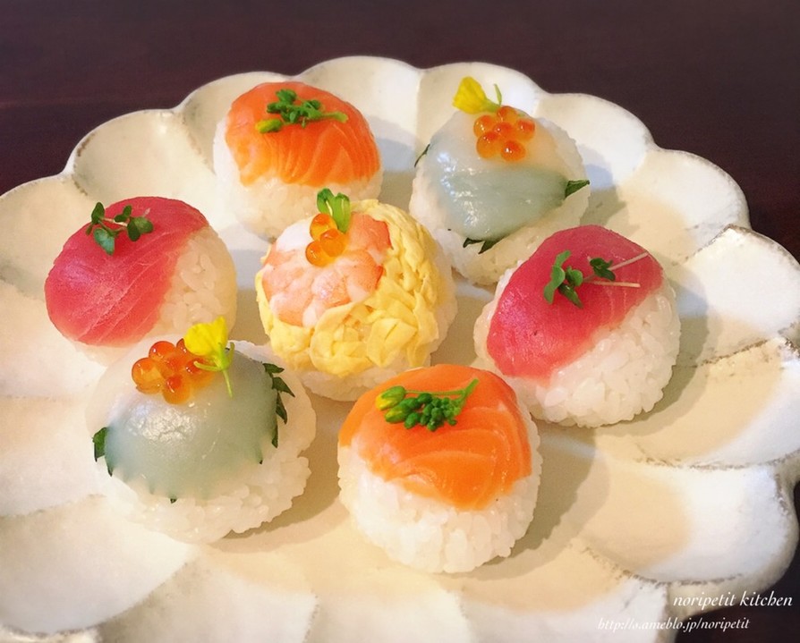 簡単♡かわいい♡手まり寿司の画像