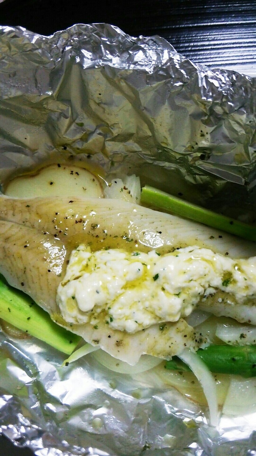 野菜たっぷり♡白身魚と春野菜のホイル蒸しの画像