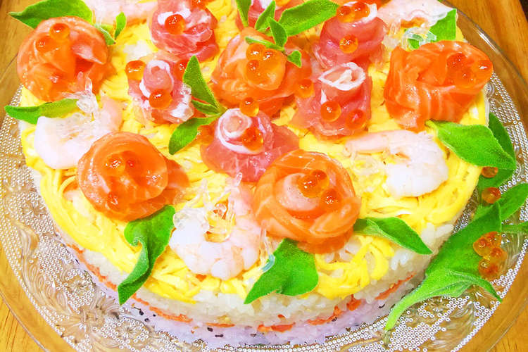 ひな祭り お祝いに 寿司ケーキ レシピ 作り方 By Rinrin8 クックパッド
