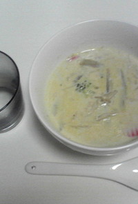 ごぼうの豆乳スープ