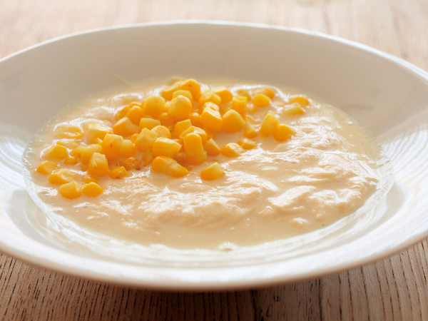 ゆばととうもろこしの食べるスープ