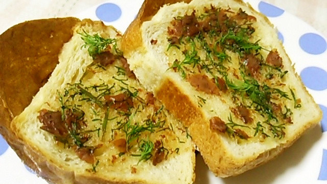 梅とはちみつのデイル風味トースト レシピ 作り方 By ポテチ犬 クックパッド