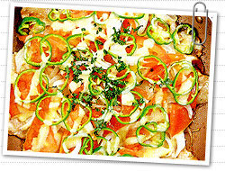 宮崎ブランドポークのフライパンピザの画像