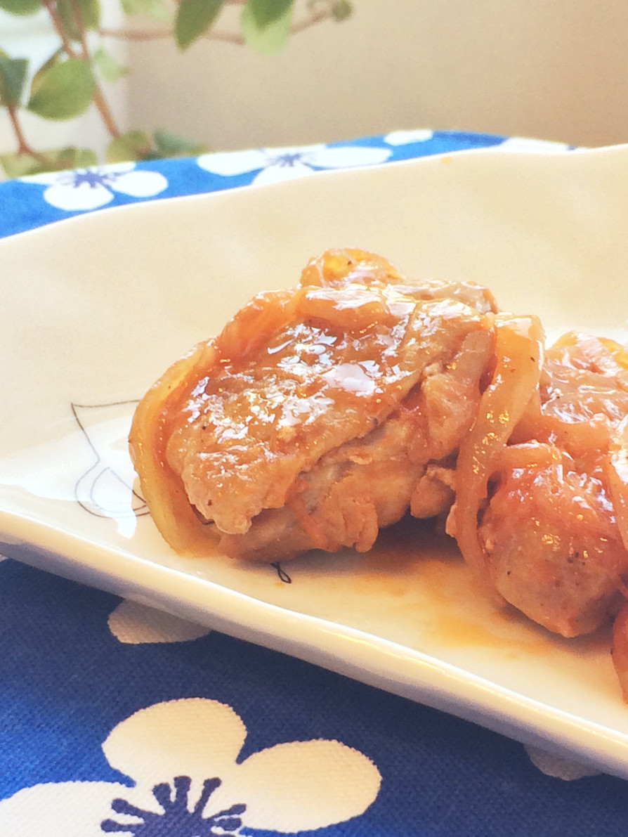 お弁当に◎鶏肉と玉ねぎのケチャップ煮の画像