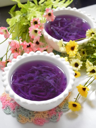 春はあけぼの♡紫スープ♡の写真
