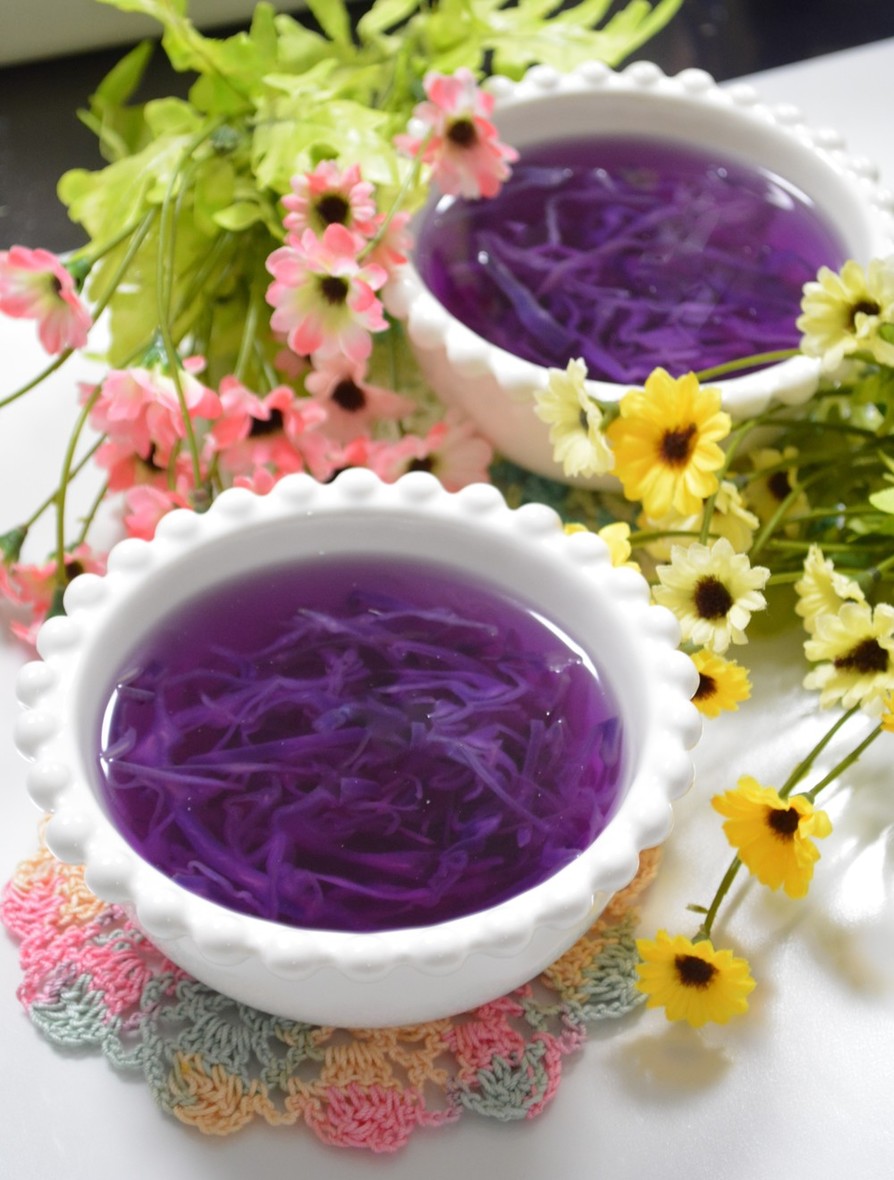 春はあけぼの♡紫スープ♡の画像