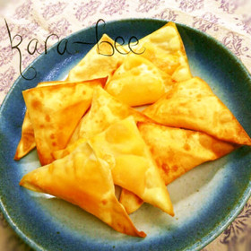 ワンタンの皮で♡パリッパリチーズスナック