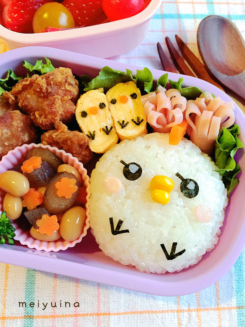 簡単可愛い♡にわとりおにぎりキャラ弁 by meiyuina 【クックパッド】 簡単おいしいみんなのレシピが357万品