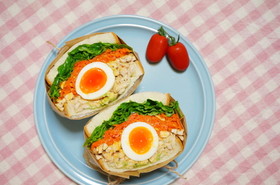 とろとろ半熟玉子で!わんぱくサンド