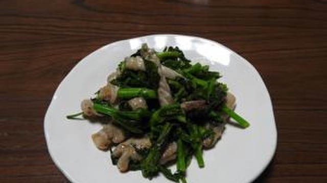 小松菜の花と豚肉炒め レシピ 作り方 By 聖玲の台所 クックパッド 簡単おいしいみんなのレシピが357万品