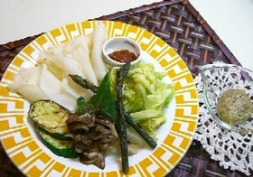グリル野菜のもちもち春餅