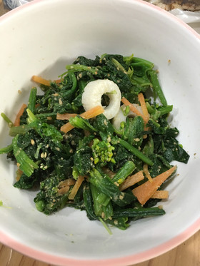 子どもも食べる菜の花胡麻和え