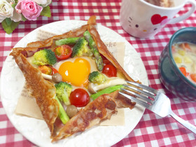 野菜たっぷり♡そば粉のガレット