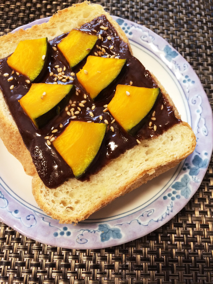 朝食にも♫塩かぼちゃと生チョコトーストの画像