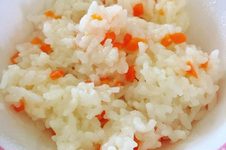 9 10ヶ月 人参粥 離乳食 五分炊き レシピ 作り方 By Maa 323 クックパッド 簡単おいしいみんなのレシピが375万品