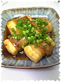◇甘めタレでご飯に合う♪肉巻き豆腐◇の画像