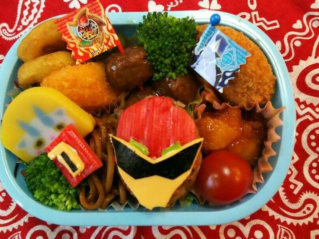 ジュウオウジャー キャラ弁 ハンバーグで By さくらmama3