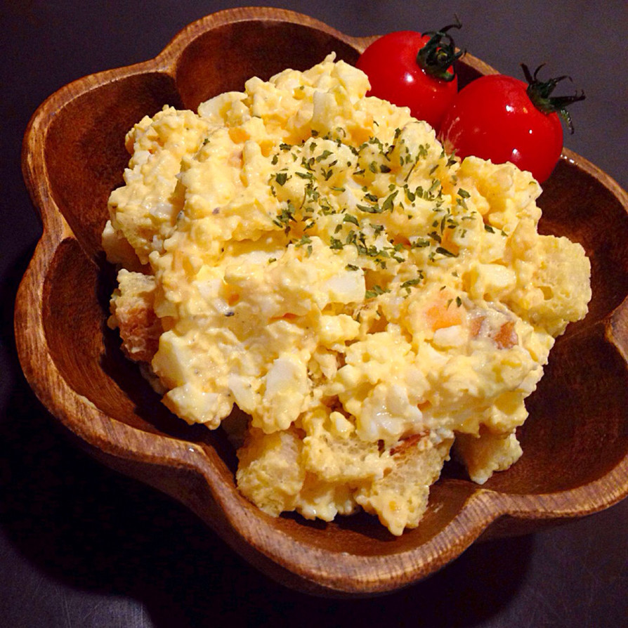 簡単カリカリ♡チーズ卵サラダの画像