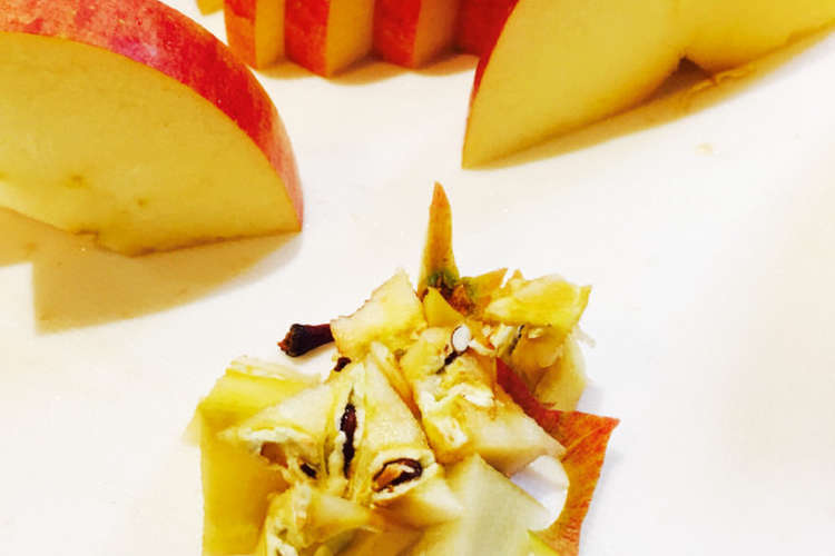 無駄なゴミががでない りんごの切り方 レシピ 作り方 By Nekosama クックパッド 簡単おいしいみんなのレシピが373万品