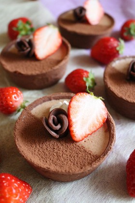 材料3つ、超簡単、失敗なしチョコムース♪