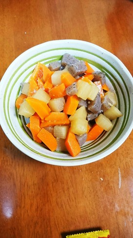 めんつゆで☆人参&大根&こんにゃくの煮物