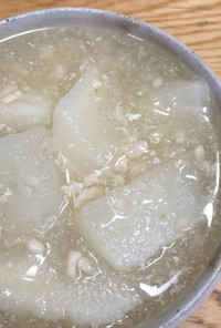 大根とたっぷり生姜と鶏挽肉のスープ煮