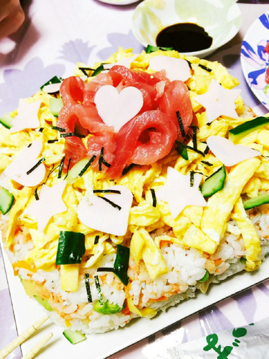 チアシードのちらし寿司の写真