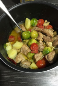 豚肉と野菜のオイル煮