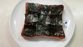 海苔と高菜の和風トースト