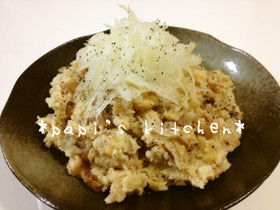 自慢の肉味噌deポテサラ(○゚ε^○)v
