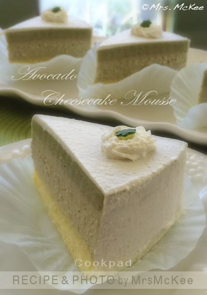 アボカドのダブル・レアチーズケーキムースの画像