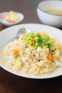 ぬか漬け野菜の玄米炒飯