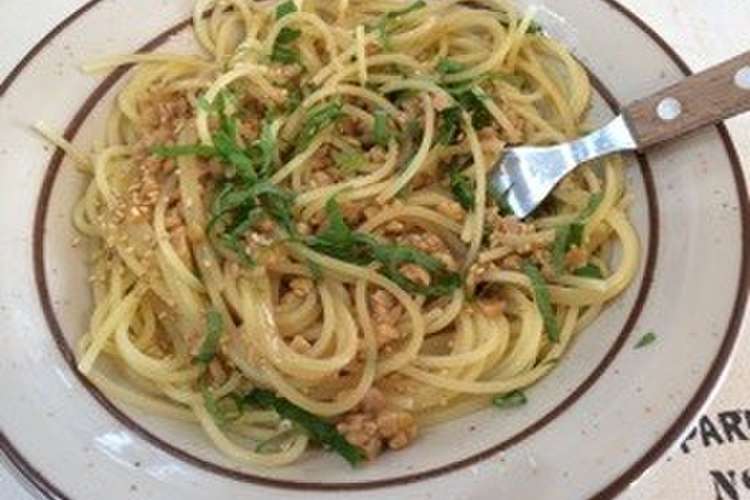 簡単納豆パスタ レシピ 作り方 By みどりむしlove クックパッド 簡単おいしいみんなのレシピが361万品