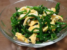 ノビル、シャク、金糸卵の甘酢和え・・簡単