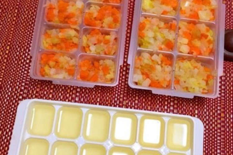 中期 離乳食 簡単野菜ミックスとスープ レシピ 作り方 By トト太郎 クックパッド 簡単おいしいみんなのレシピが358万品