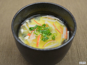 たまご1個で茶碗蒸し★きのこあんかけ