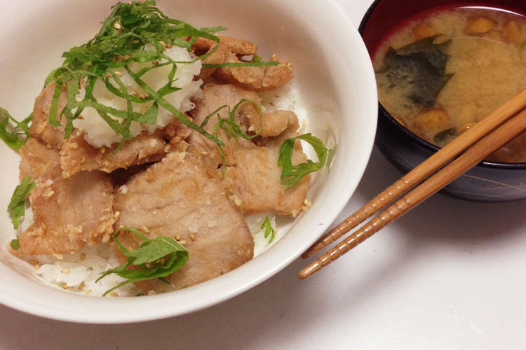 簡単マグロ竜田揚げ風丼 レシピ 作り方 By それいけどすこい クックパッド