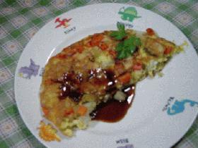 野菜たっぷり卵のお焼き
