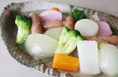 近江の伝統野菜3種を使ったポトフの餡かけの写真
