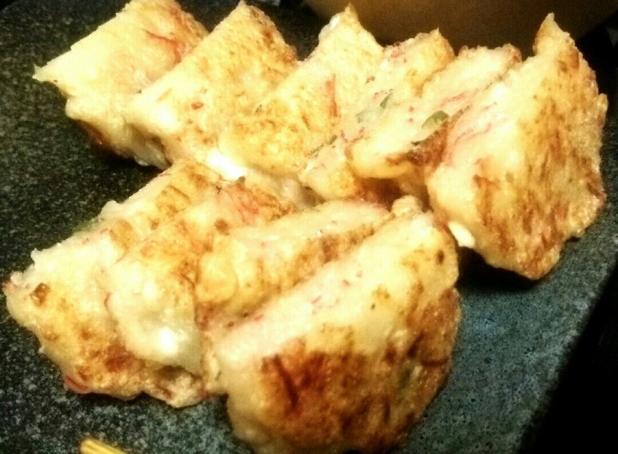節約☆豆腐カニカマネギのおつまみチヂミの画像