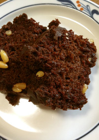 米粉とココアで松の実のパウンドケーキ