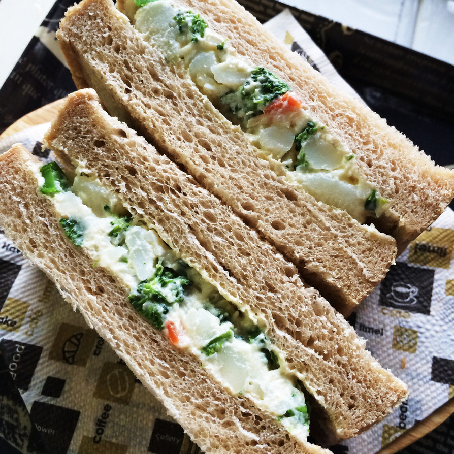 朝食に☆ポテサラブロッコリーサンドイッチの画像
