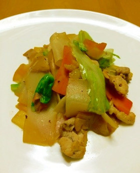 さしみこんにゃくの中華炒め