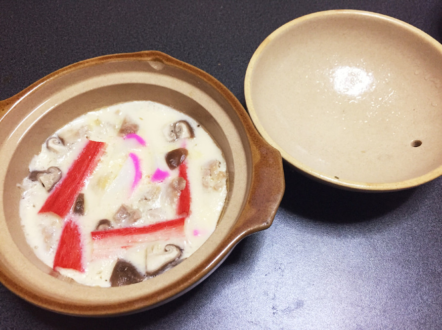めんつゆ＋電子レンジで、小鍋茶碗蒸しの画像